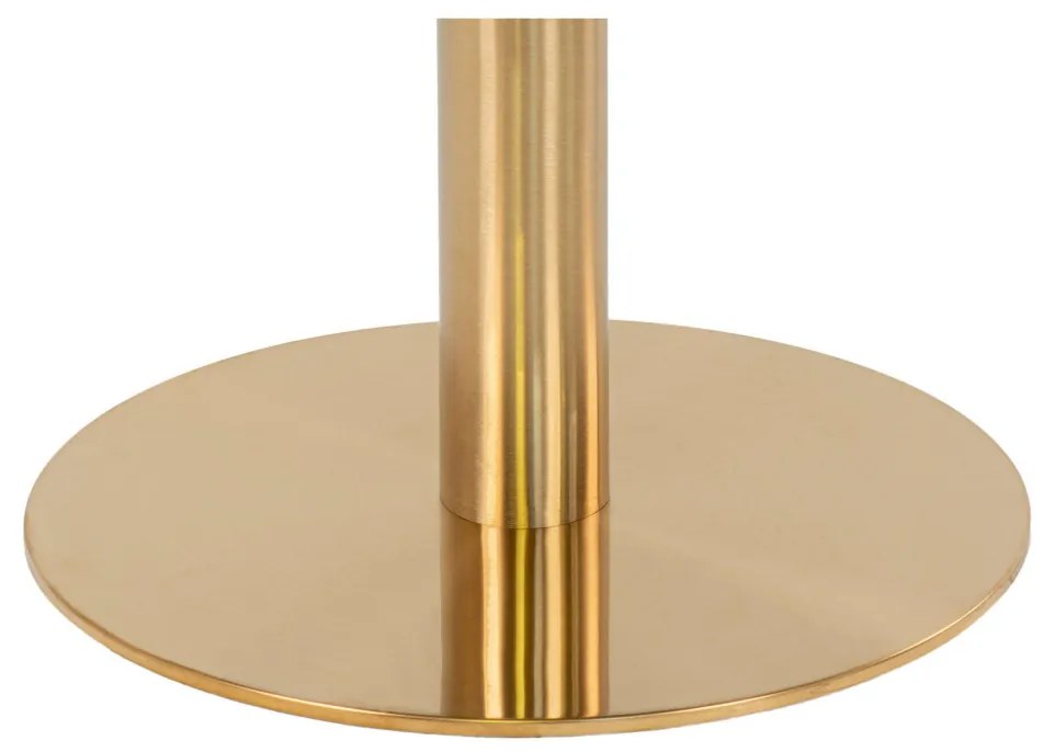 Bolzano Masă de bar, blat efect marmură, picior efect alamă 70x105 cm