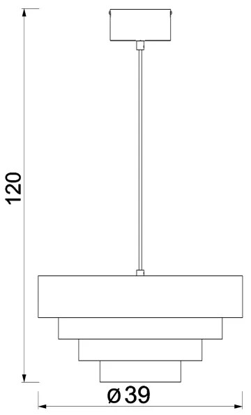 Lustră pe cablu RINGS 1xE27/15W/230V gri