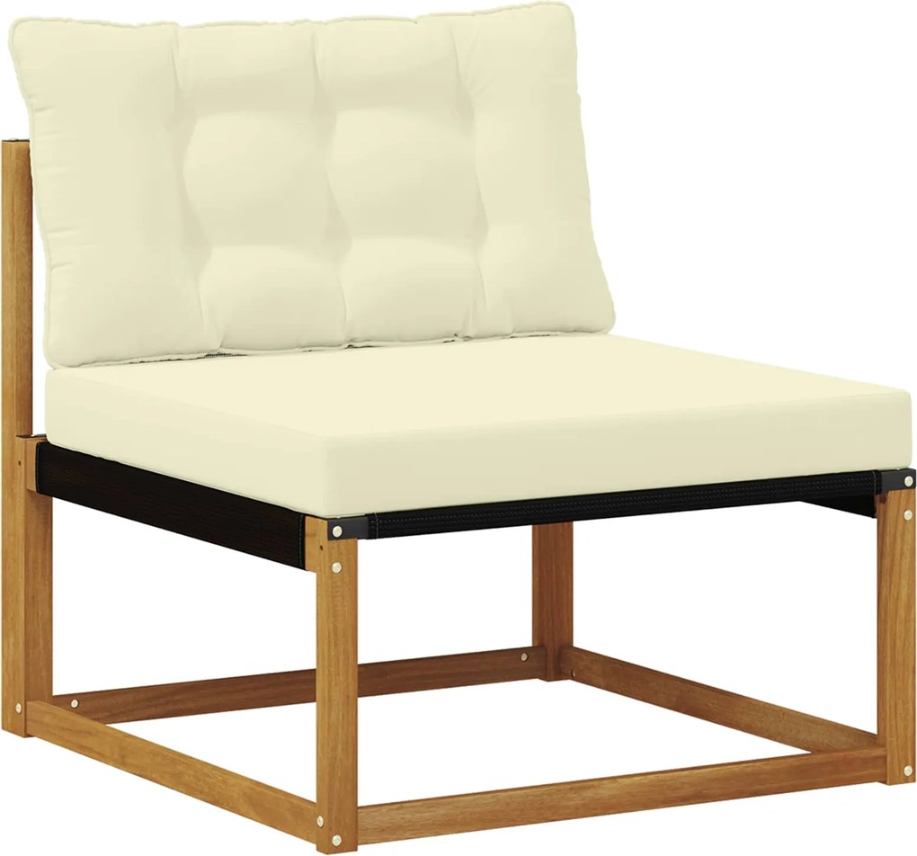 vidaXL Canapea Medie pentru Exterior Lemn Solid de Acacia natural