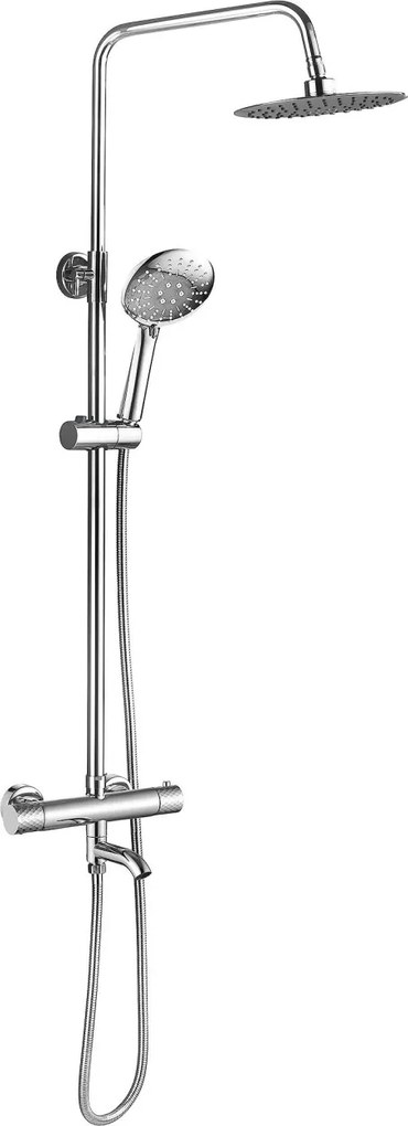 Coloana de dus cu termostat Lungo Diamond Crom