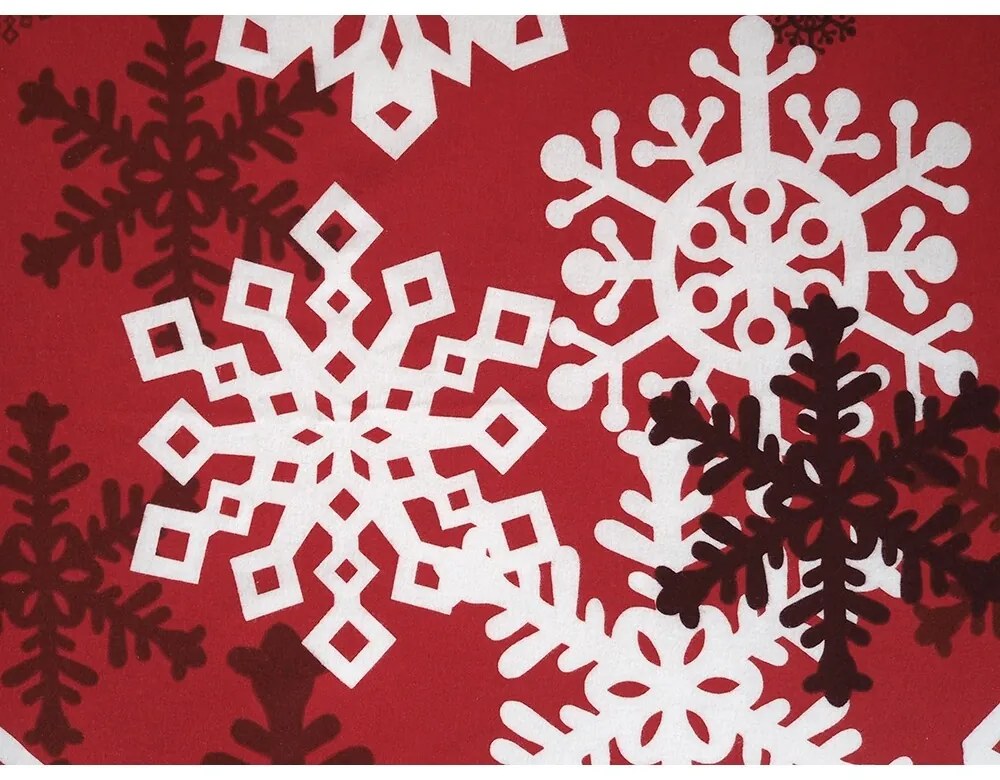 B.E.S. Petrovice Lenjerie de pat din flanelă Roșuiarna de basm, 140 x 200 cm, 70 x 90 cm