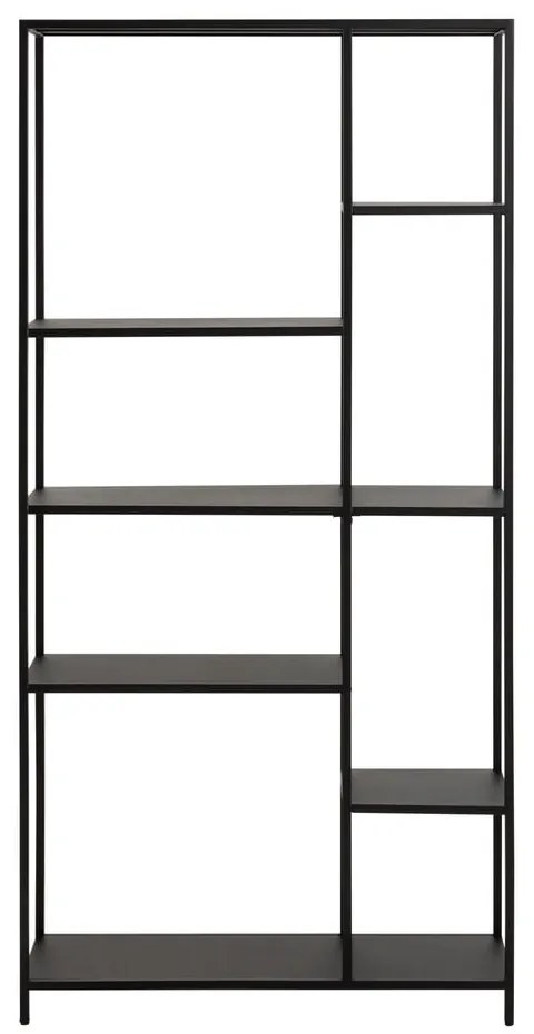 Bibliotecă metalică cu 6 rafturi Actona Newcastle, negru