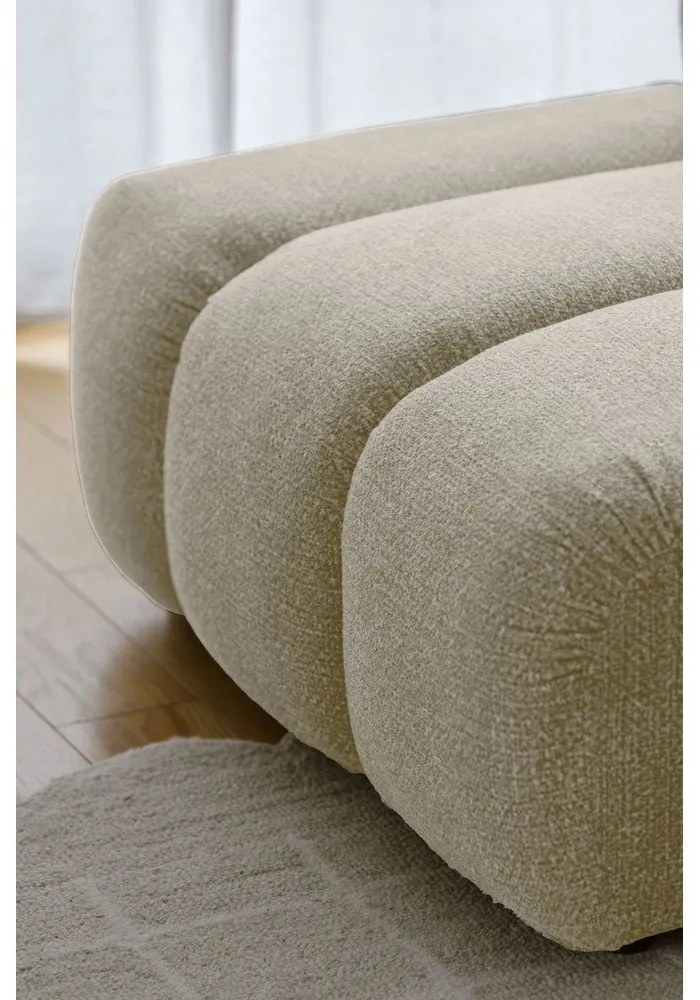 Colțar bej (cu colț pe partea stângă/cu șezlong) Shell – Miuform