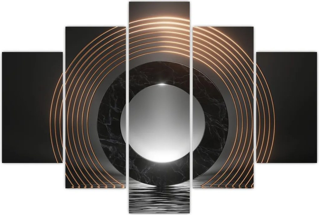 Tablou - Abstracție, luna peste apă (150x105 cm)