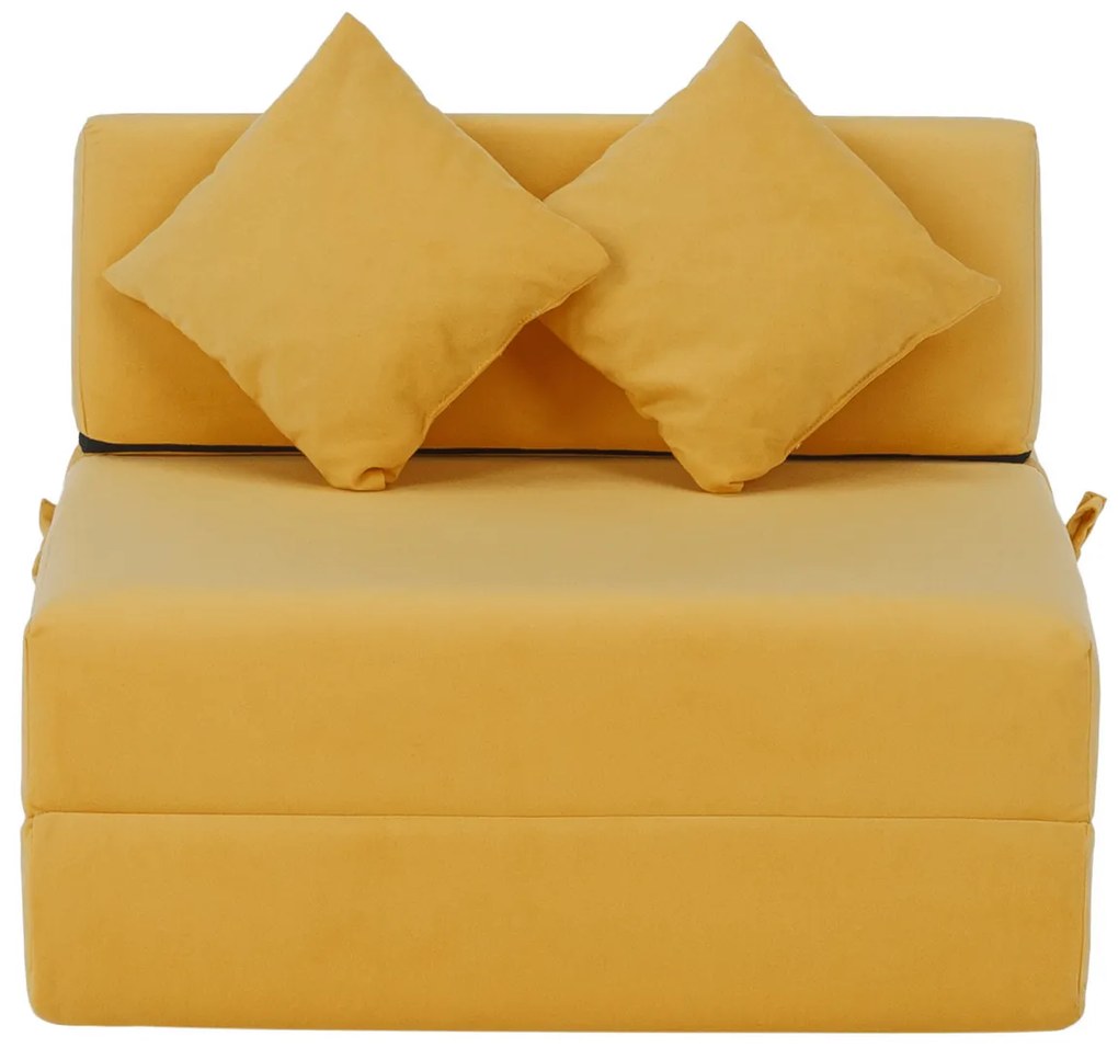 Scaun pliant/saltea PELOS, galben