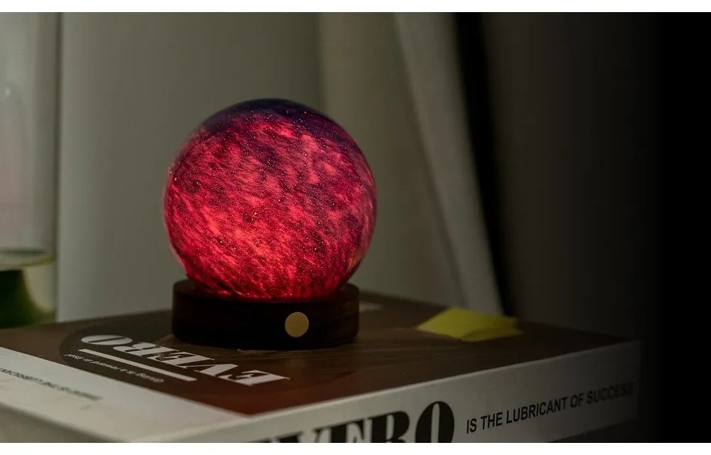 Decorațiune luminoasă în culoare naturală închisă cu USB ø 8 cm Galaxy Breeze – Gingko