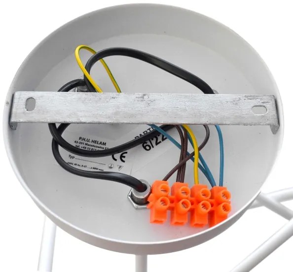 Lustr pentru copii OXFORD 3xE27/15W/230V alb montat pe tavan