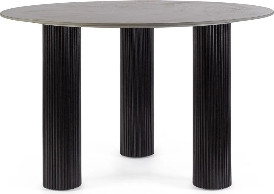 Masă de dining rotundă cu blat cu aspect de marmură ø 120 cm Bamira – Yes Everyday