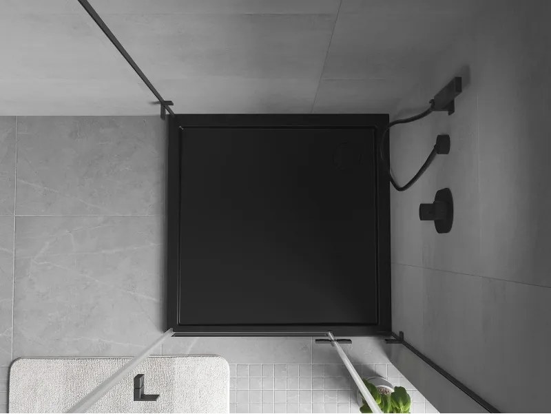 Mexen Flow brodzik pătrat slim 120 x 120 cm, negru mat - 46S701212