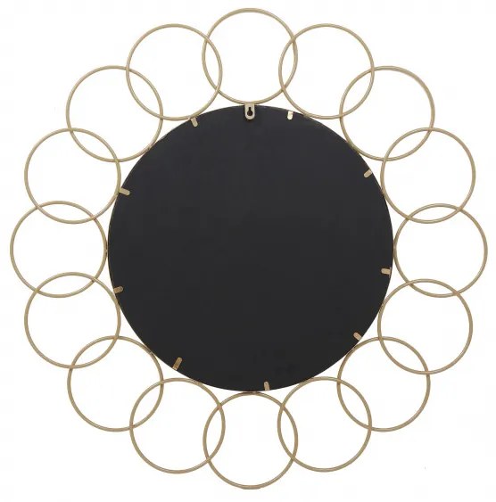 Oglinda rotunda cu rama din metal aurie Creolo, aproximativ 2cm (L / D) x 80cm (W) x 80cm (H)