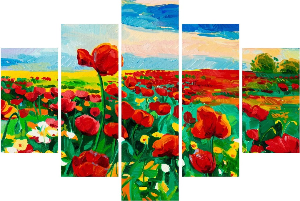 Tablou - Câmp cu maci (150x105 cm)