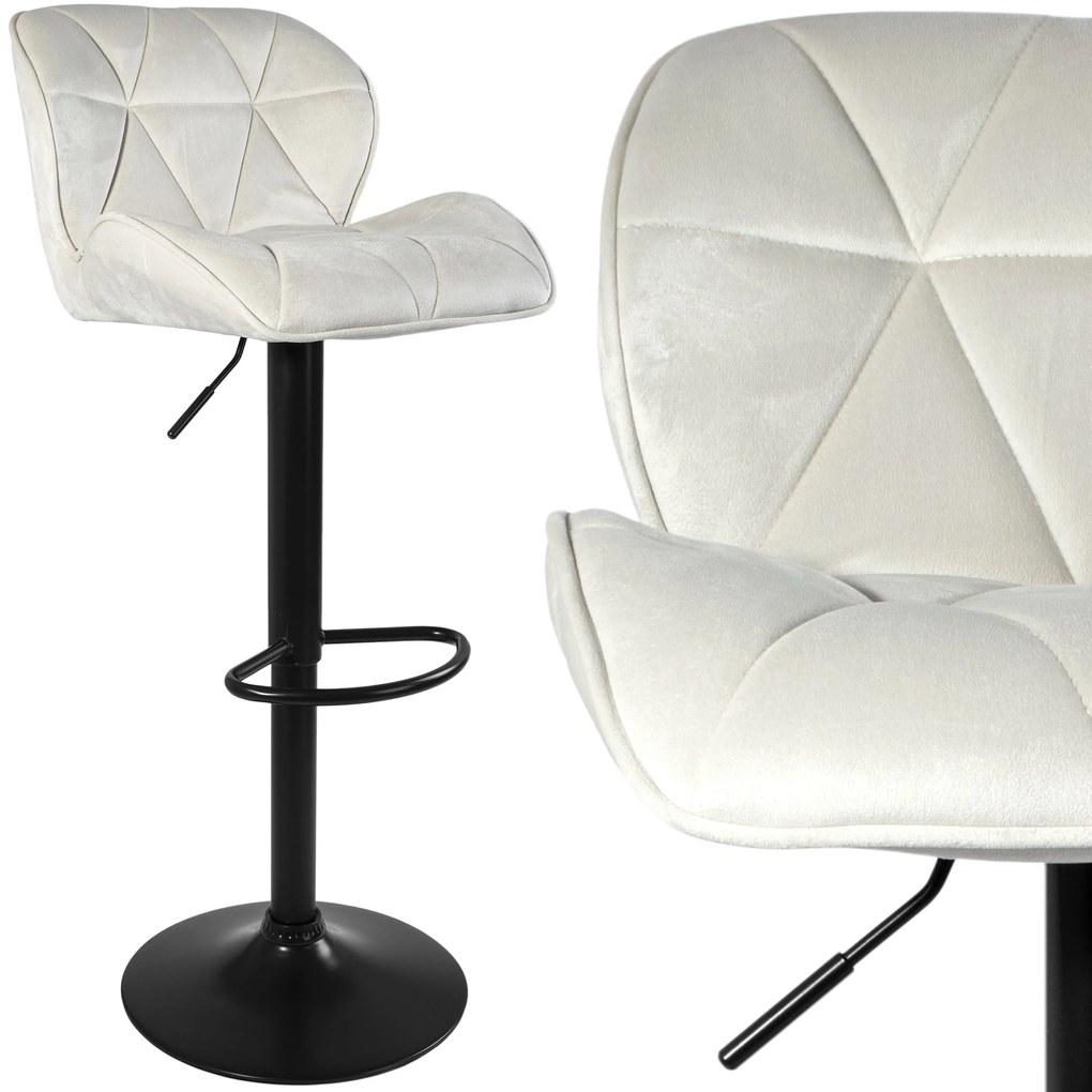 JAKS SCAUN DE BAR GRAPPO BLACK VELOUR BEJ