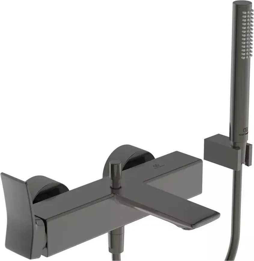 Baterie cada - dus Ideal Standard Atelier Conca gri Magnetic Grey cu set de dus