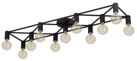 Plafonieră Eglo 43722 SPEKE 11xE27/40W/230V negru