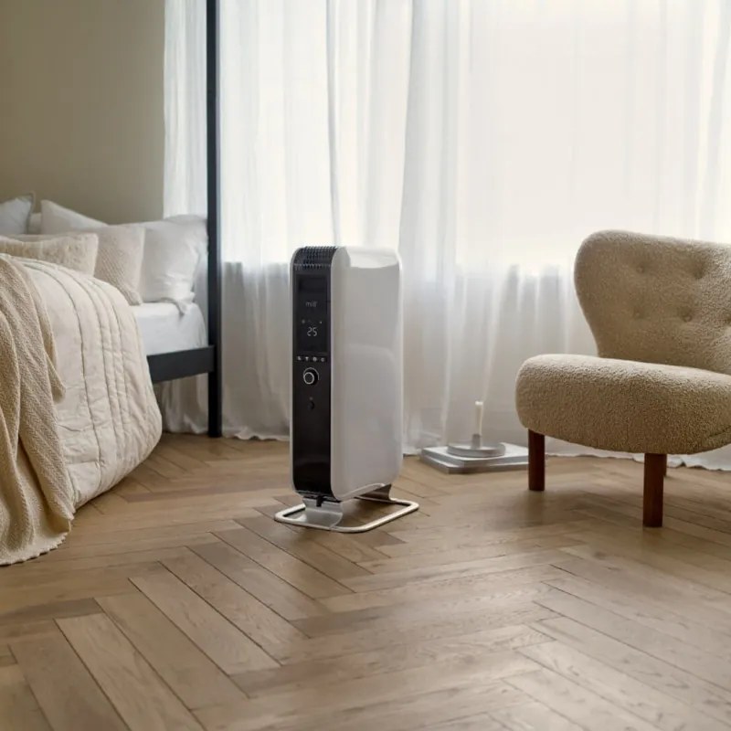 Radiator pe ulei Mill Gentle Air WiFi OIL1500WIFI3, 1500W, 5-35°C, tehnologie Mill Heat, Afisaj LED, Wi-Fi, Bluetooth, Alb