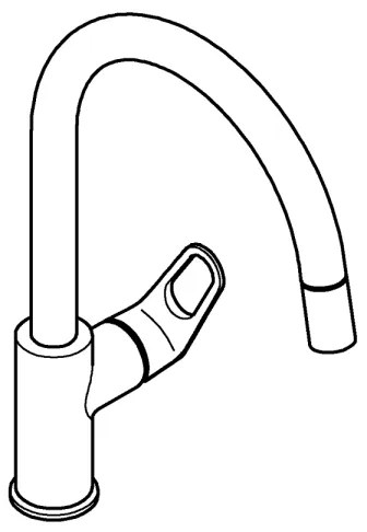 GROHE 30569000 - Baterie pentru chiuvetă START FLOW, 357 mm, crom lucios