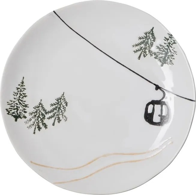 Farfurie din ceramica, D21cm, Slalom