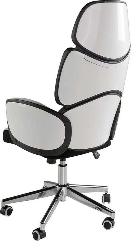 Scaun de birou pivotant design modern Gris-White