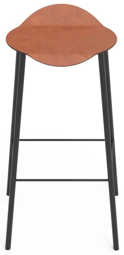 Scaun de bar maro coniac din piele Flamingo Bull – LIND DNA