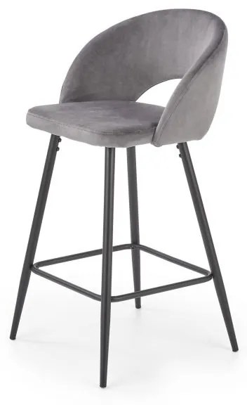 Scaun Bar H96 , Catifea Gri