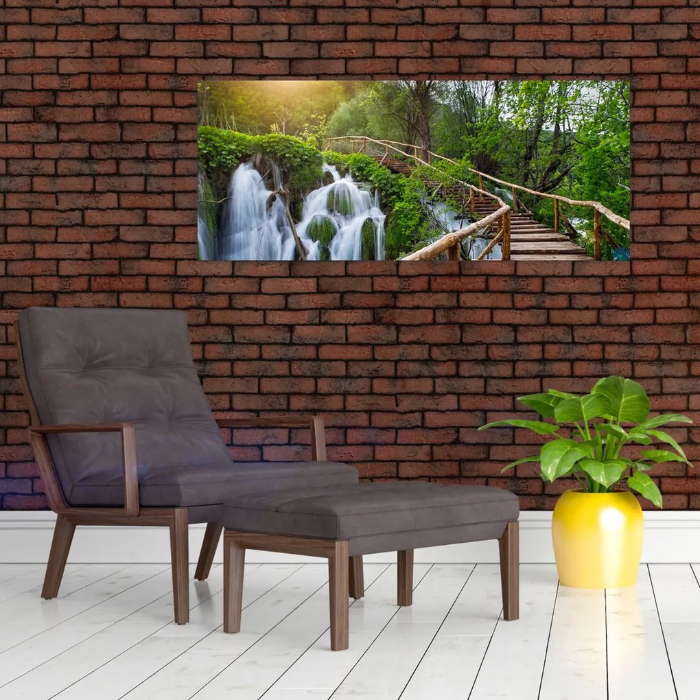 Tablou - Lacurile Plitvice (120x50 cm)