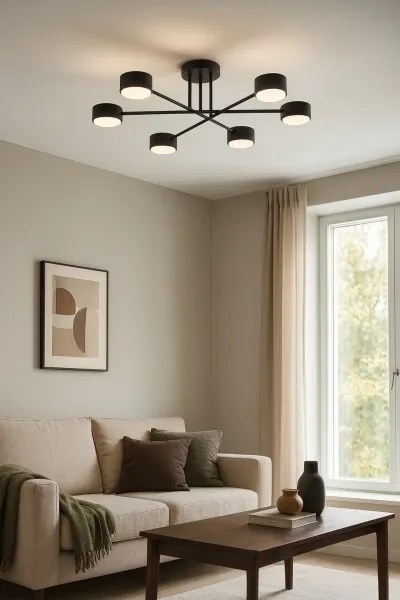 Brilagi - Lustră LED aplicată MONO 6xGX53/30W/230V neagră