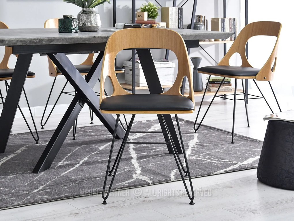 Scaun Alik (stejar negru + negru). 1110879