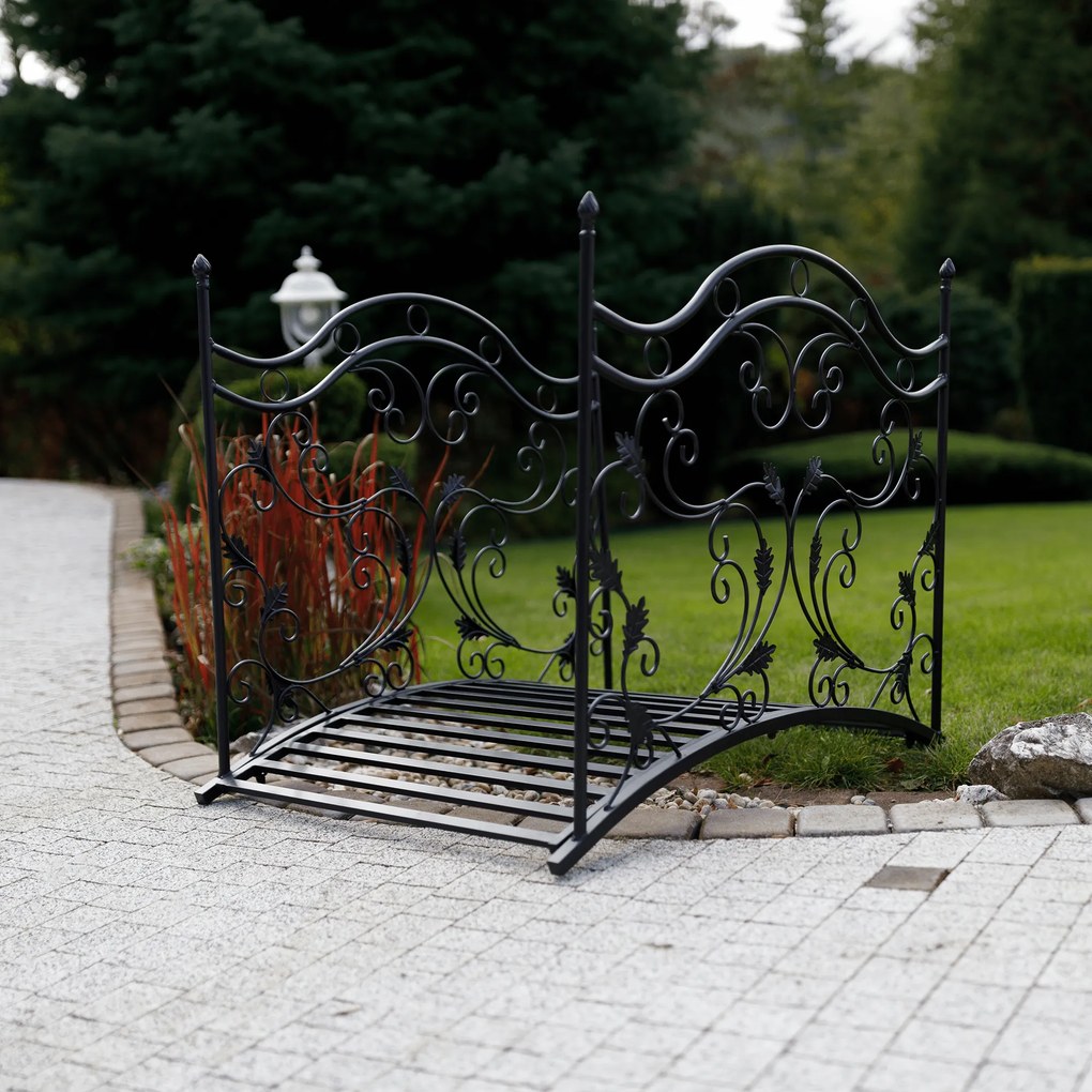 Pod decorativ de grădină, metal negru, RENAL
