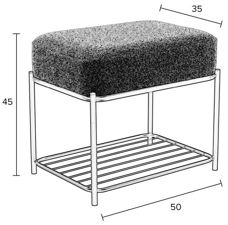 Taburet gri deschis Milou – White Label