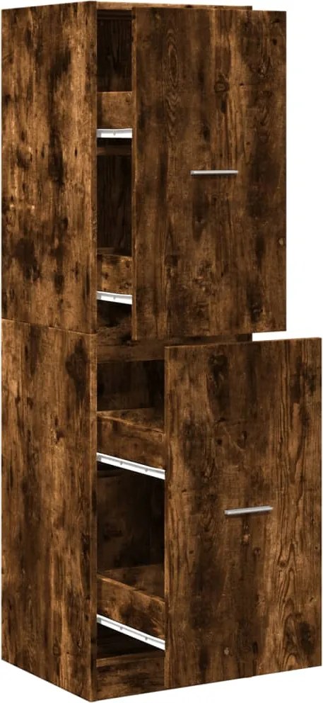 vidaXL Dulap de farmacie stejar fumuriu, 40x41x144,5cm, lemn prelucrat