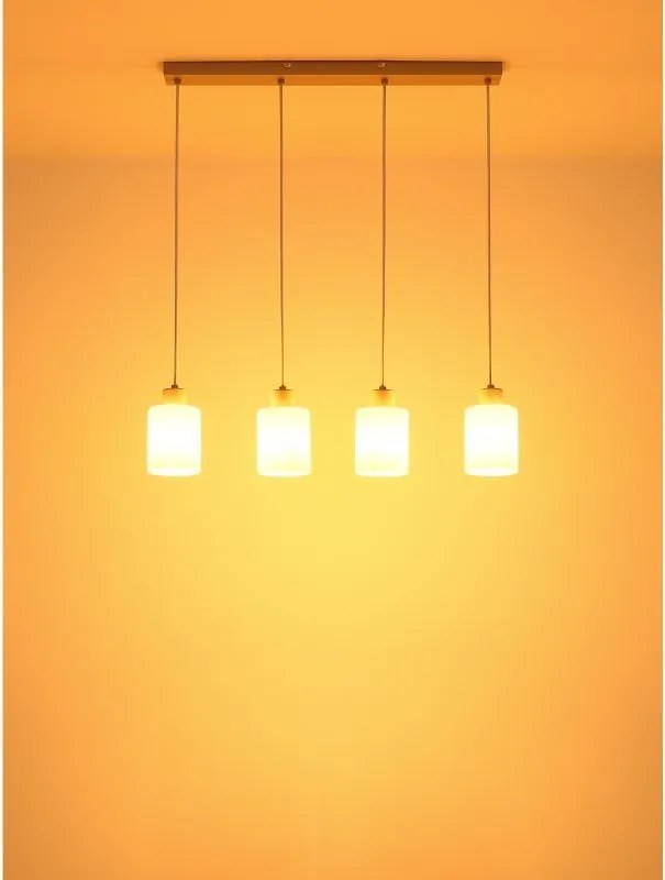 Lustra cu 4 pendule din sticla TRENT