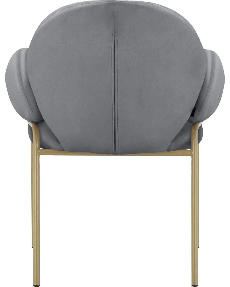 Set de scaune de sufragerie gri cu cotiere 2 buc. tapițat Iwama – Støraa