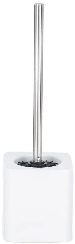 Perie WC cu suport, Alb, 39,5x12x12 cm, WENKO