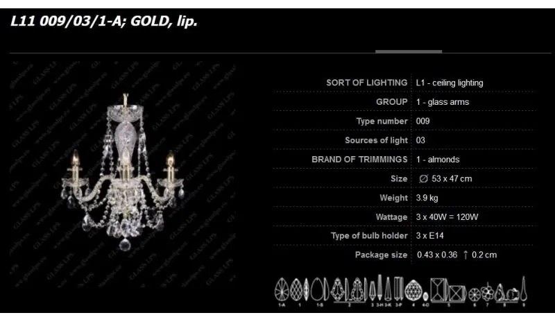 Lustra 3 brate cristal Bohemia