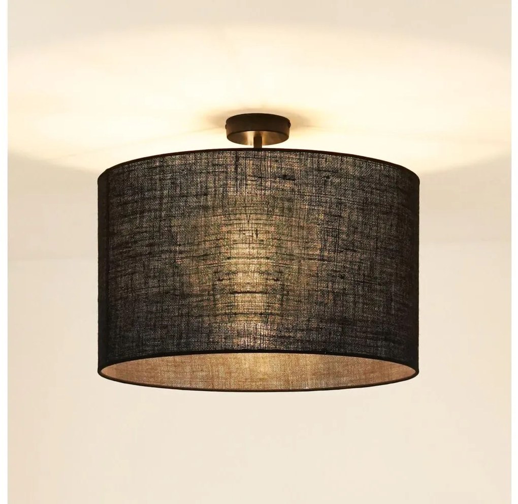 Brilagi - Lustr TUBES ROLLER 1xE27/15W/230V pr. 50 cm negru montat