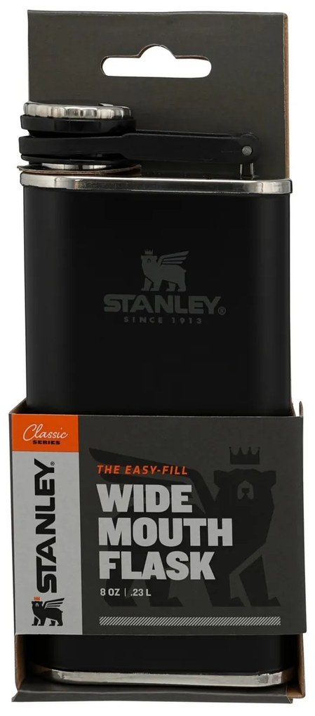 Stanley Placatka Easy-Fill Wide Mouth Flask 230 mlMatte Black Pebble