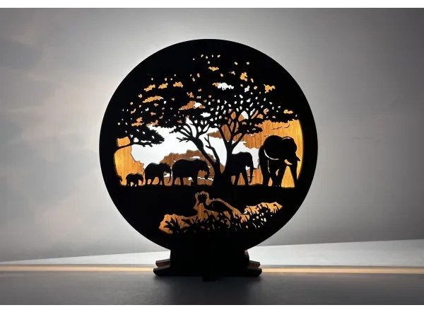 Lampă decorativă de masă LED dimabilă Li-Go 23610/DUB2 - LED 12W/230V, 20x22 cm, stejar