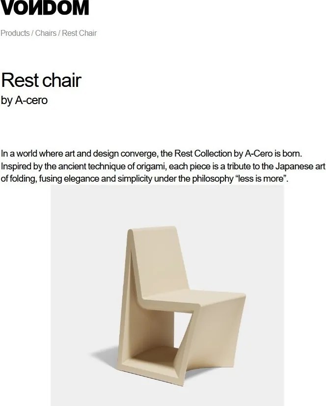 Scaun design modern, exterior, interior, REST CHAIR 53012 Vondom