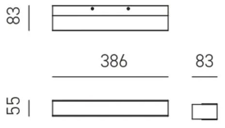Aplica de perete lumina ambientala LED GAP LINEA L-38cm, 4000K
