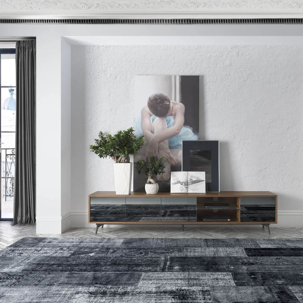 Comoda TV eleganta design LUX Allan AC-1403F-NOGAL