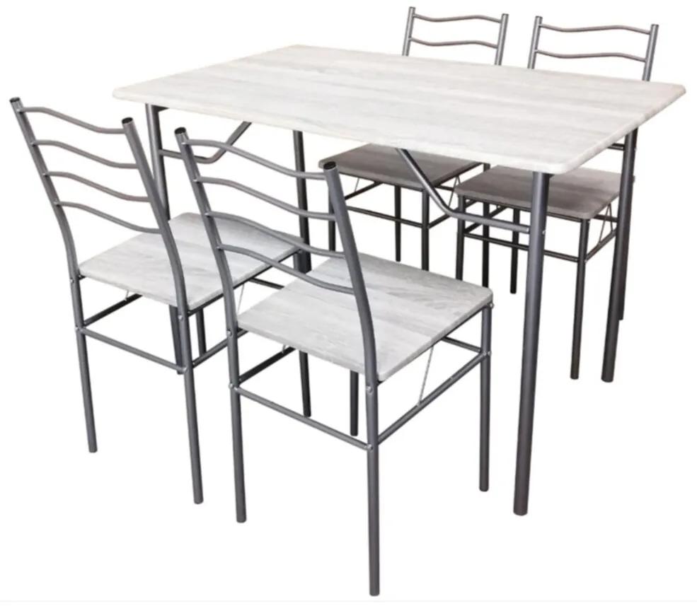 Set dining/bucatarie Bedora Mirazur, masa cu 4 scaune, 110x70x75 cm