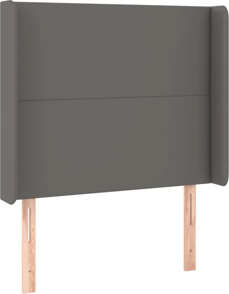 vidaXL Tăblie de pat cu aripioare, gri , 93x16x118/128 cm, piele eco