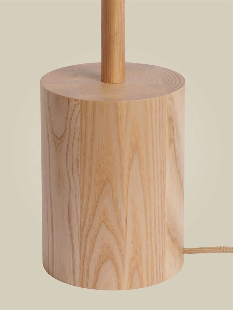Lampadar LED din lemn de frasin natur Okinawa
