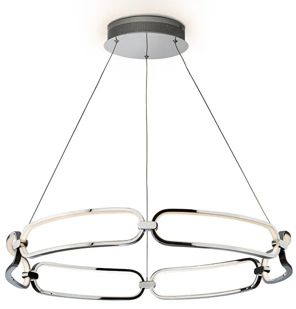 Lustra LED suspendata design ultra-modern 80cm Colette. crom
