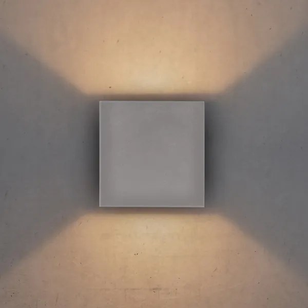 Aplică LED de exterior Brilagi CUBE LED/6W/230V gri IP54