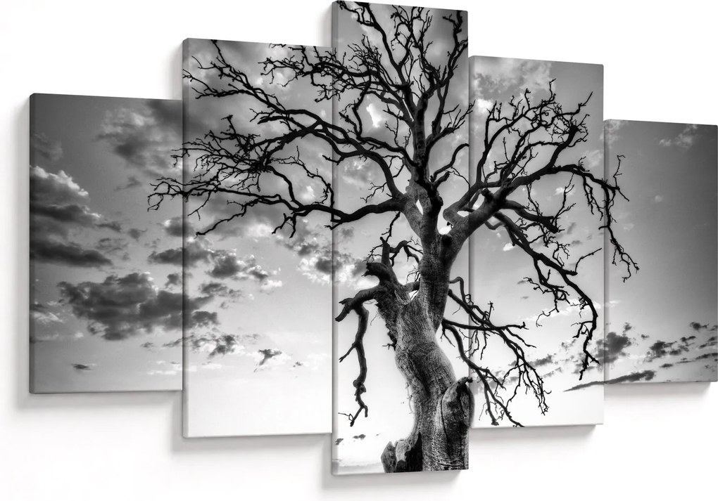 Tablou - Copacul, alb-negru (150x105 cm)