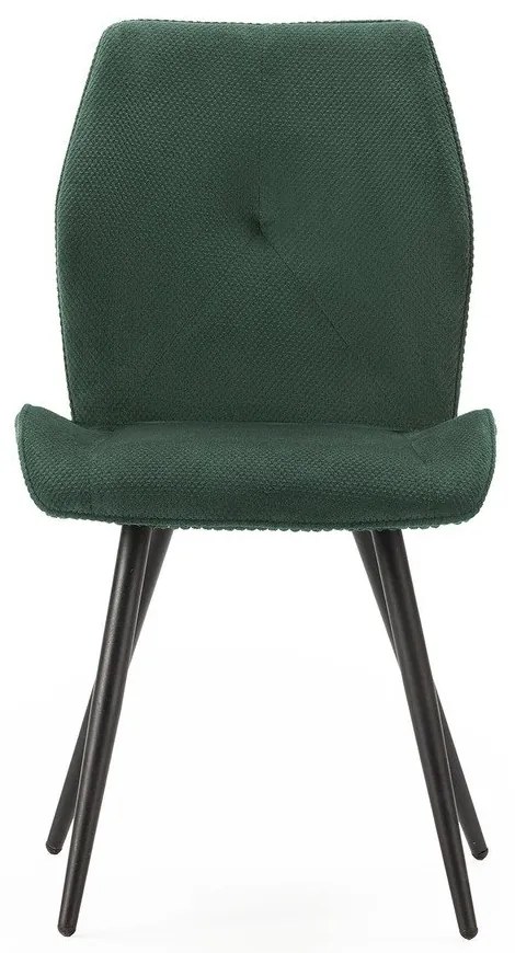 Scaune de dining verzi 2 buc. din catifea reiată Adaya – Marckeric