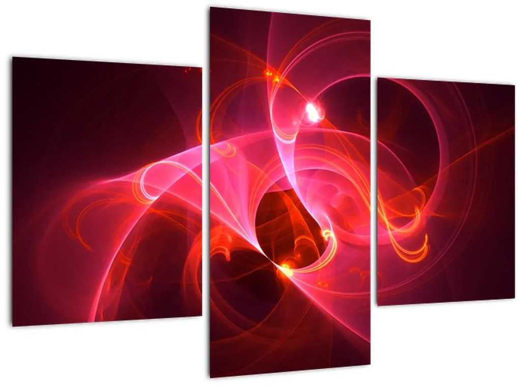 Tabloul modern cu abstacție roz (90x60 cm)