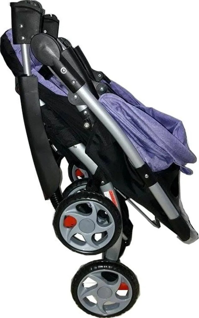 Carucior nou nascuti 2 in 1 BABY CARE™ PRO C18, Maner reversibil, Spatar reglabil in 3 trepte, Amortizoare, Frana picior,Pliabil , MOV