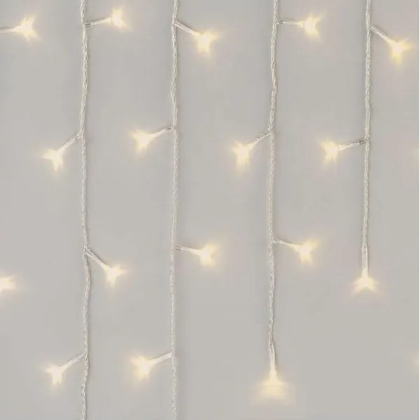 Ghirlandă LED de exterior 300 LED, 8 moduri, 10 m, IP44, alb cald + telecomandă